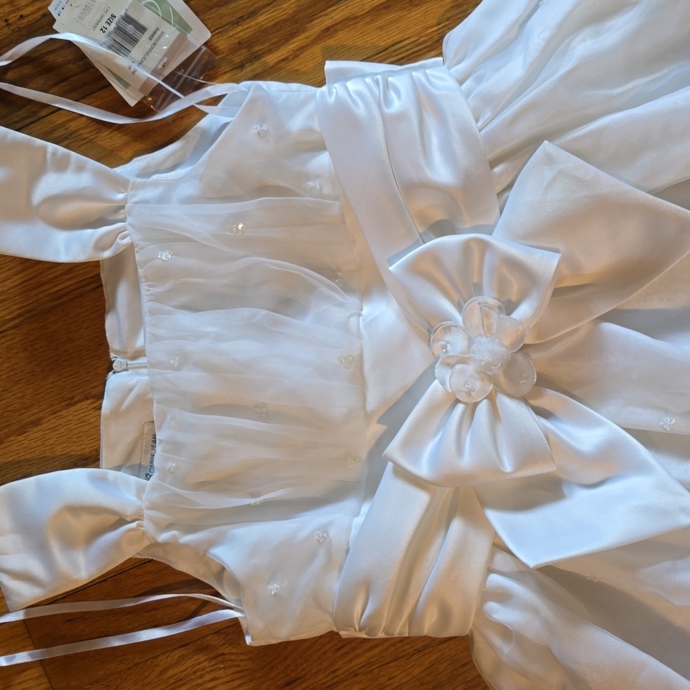 Bonnie Jean Girls Size 12 White Dress - Picture 2 of 6